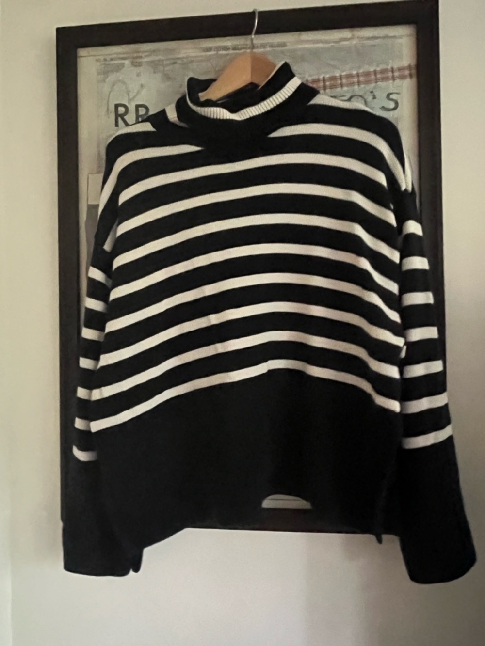 Vintage GAP Navy Blue White 💯 Cotton Oversized 90s Y2K Coastal Nautical Sweater